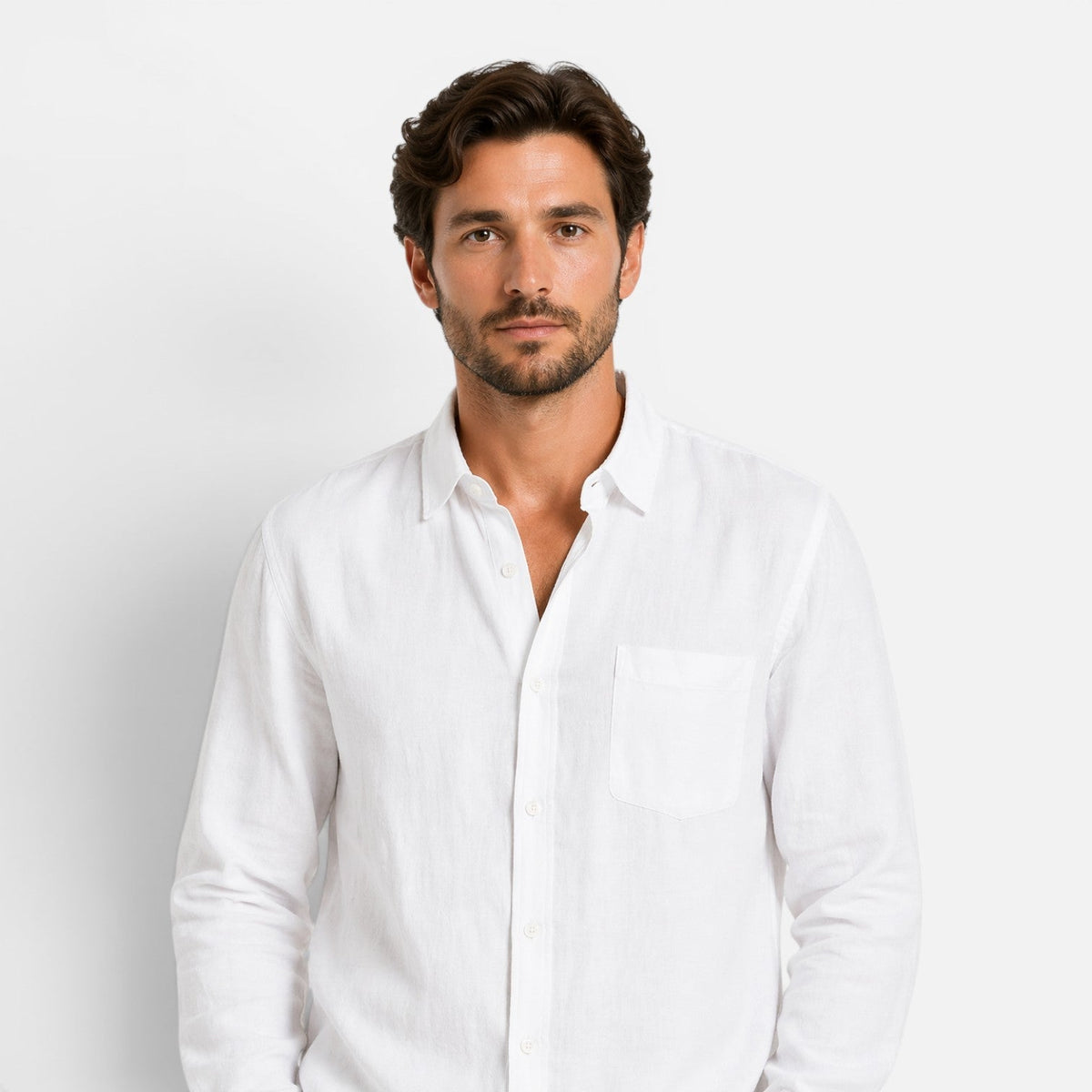 Completo Lino Uomo Due Pezzi Estivo Camicia e Pantaloni