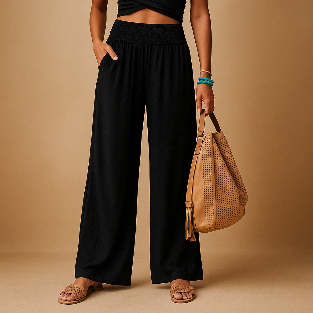 Lois | Pantaloni in Lino con Vita Elastica