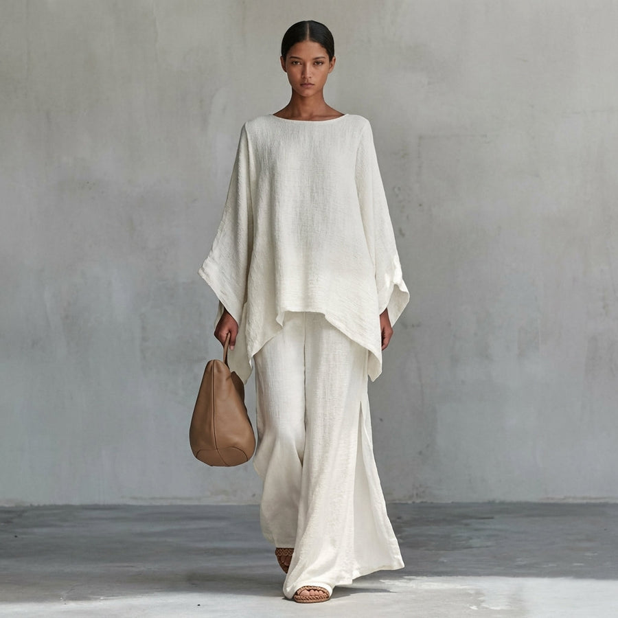Christine | Completo Due Pezzi a Maniche Lunghe e Pantaloni Larghi
