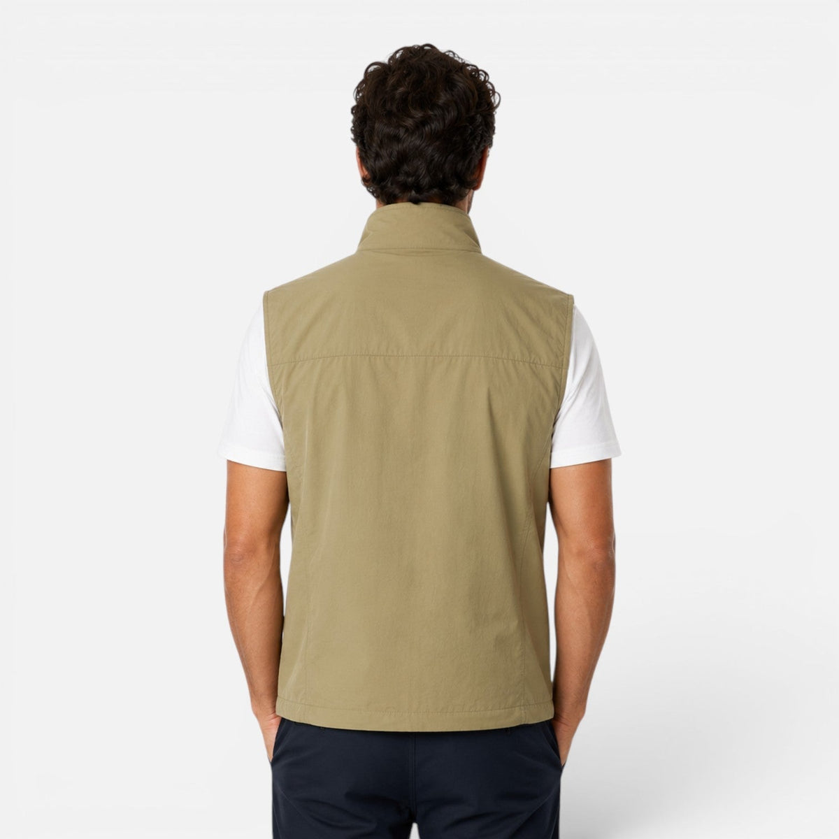 Gilet Uomo Multitasche con Zip Leggero Outdoor Smanicato