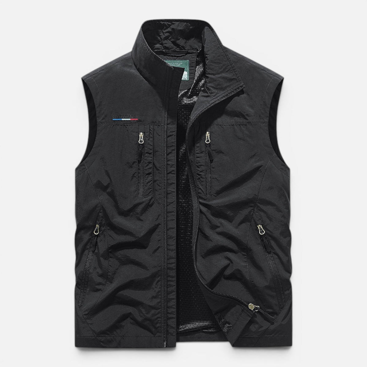 Gilet Uomo Multitasche con Zip Leggero Outdoor Smanicato
