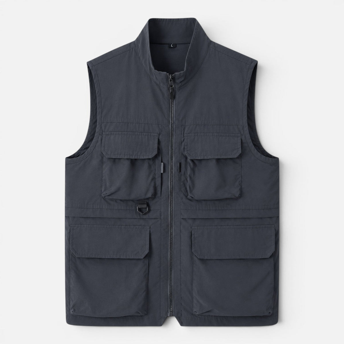 Gilet Uomo Utility Multitasche con Zip Leggero