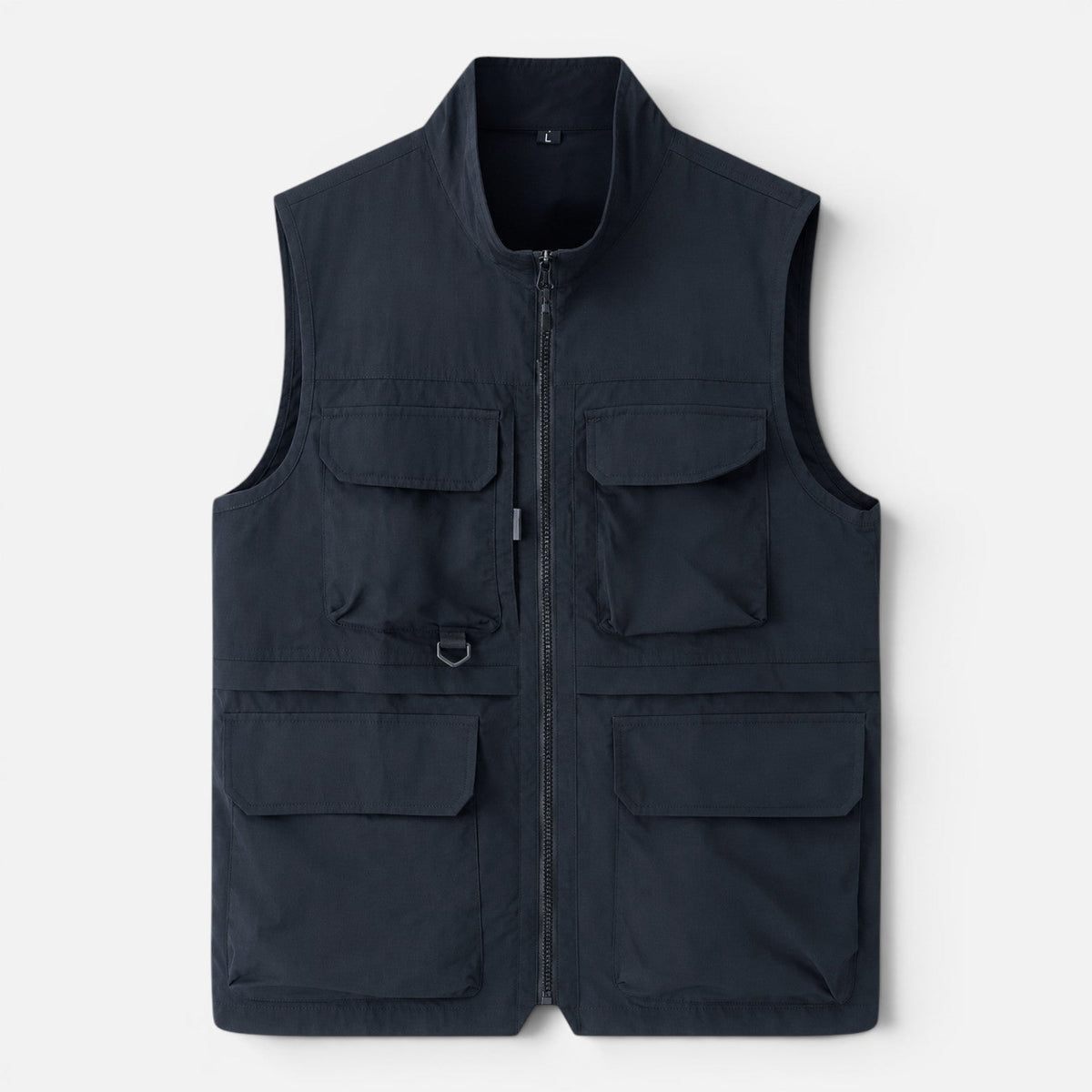Gilet Uomo Utility Multitasche con Zip Leggero