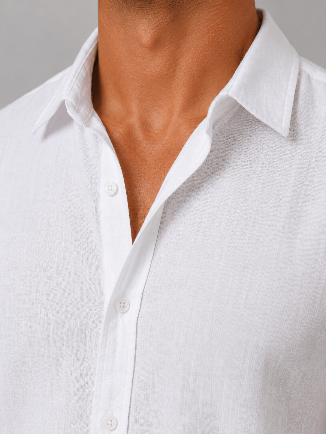Completo Uomo in Misto Lino Camicia Maniche Corte e Shorts