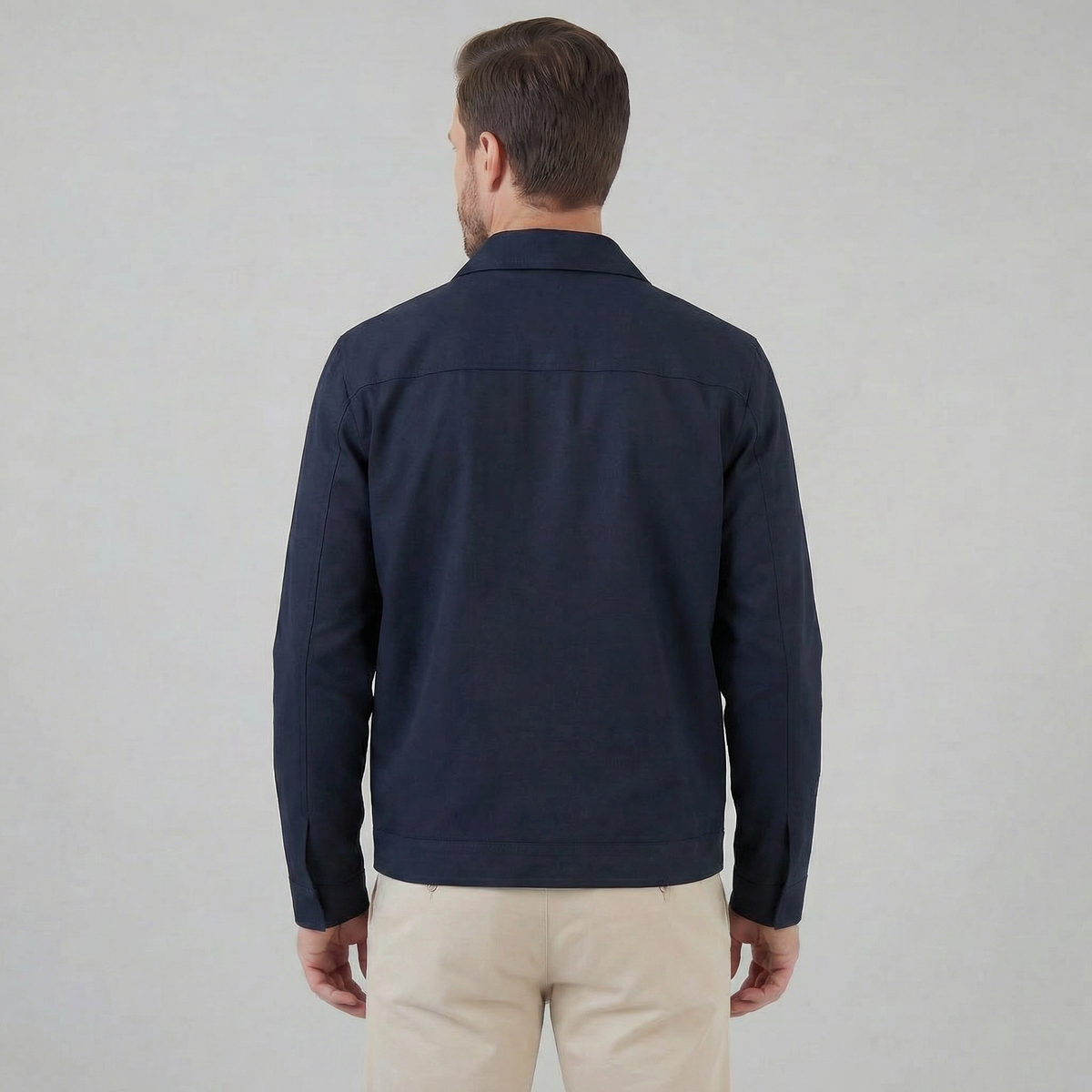 Giacca Uomo Mezza Stagione Slim con Colletto Classico