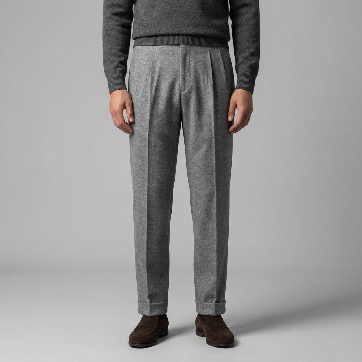 Pantaloni Uomo Eleganti Texturizzati con Regolatori Laterali
