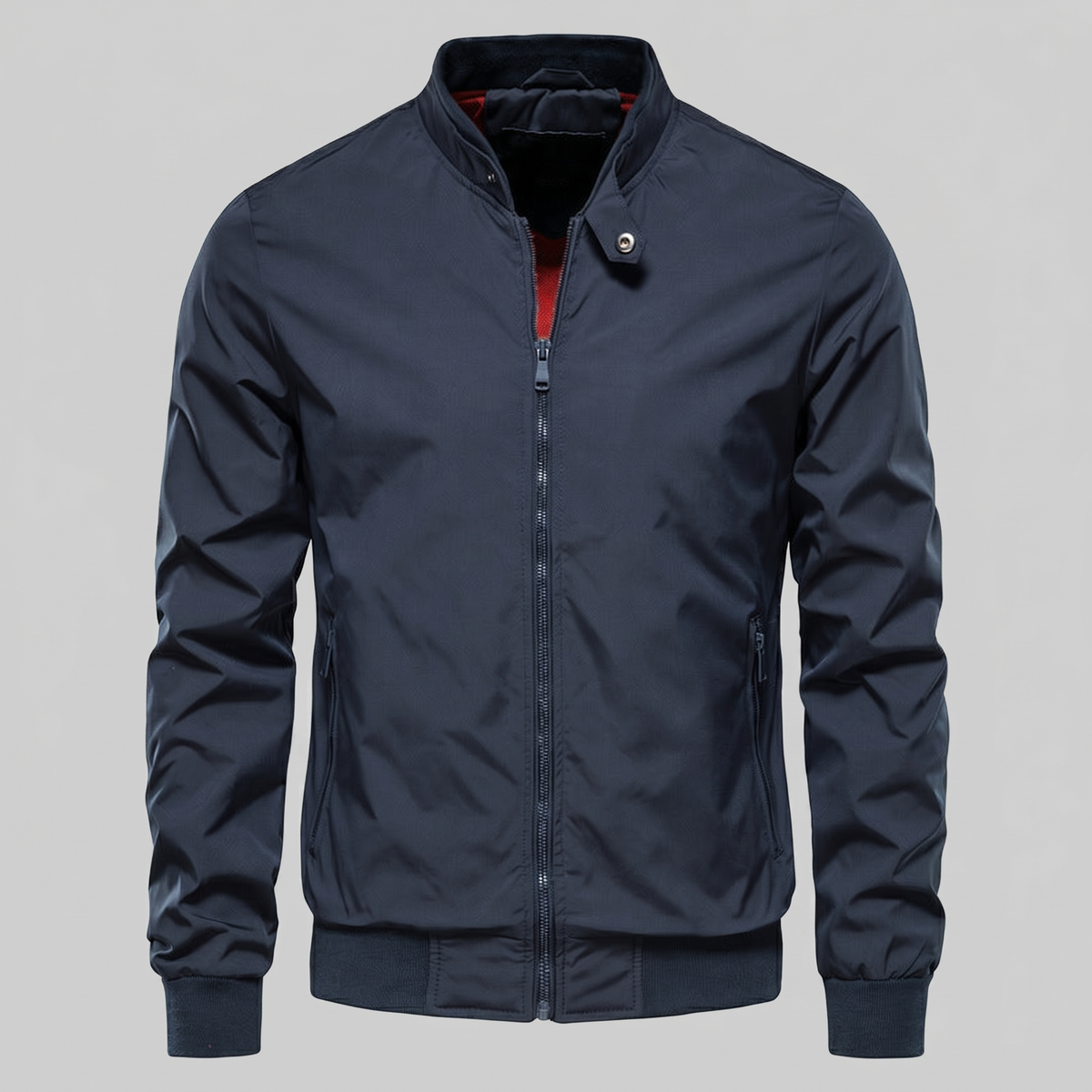 Giacca Bomber Harrington Uomo Slim Collo Alto
