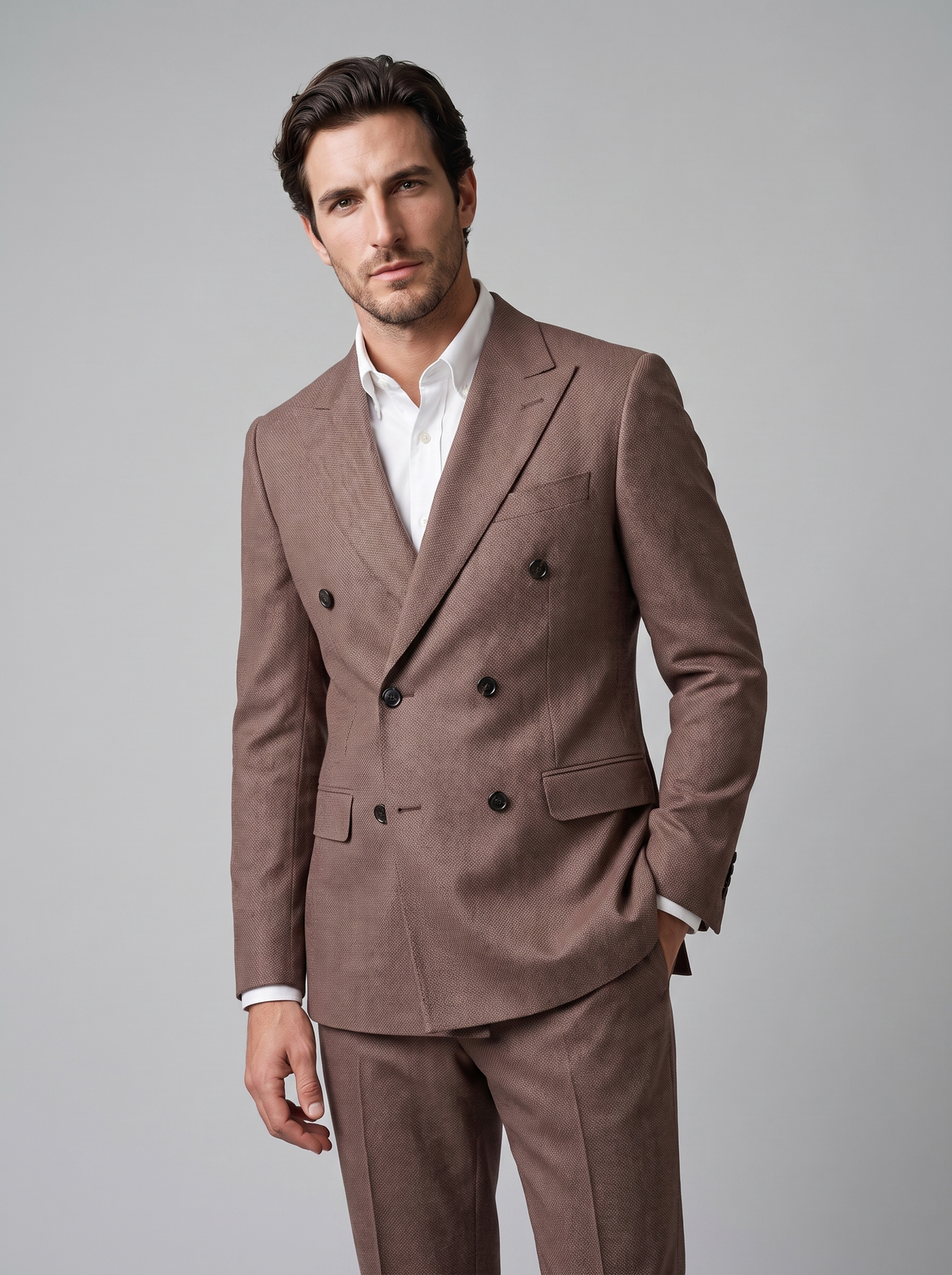 Abito Uomo Doppiopetto Spigato Giacca e Pantaloni