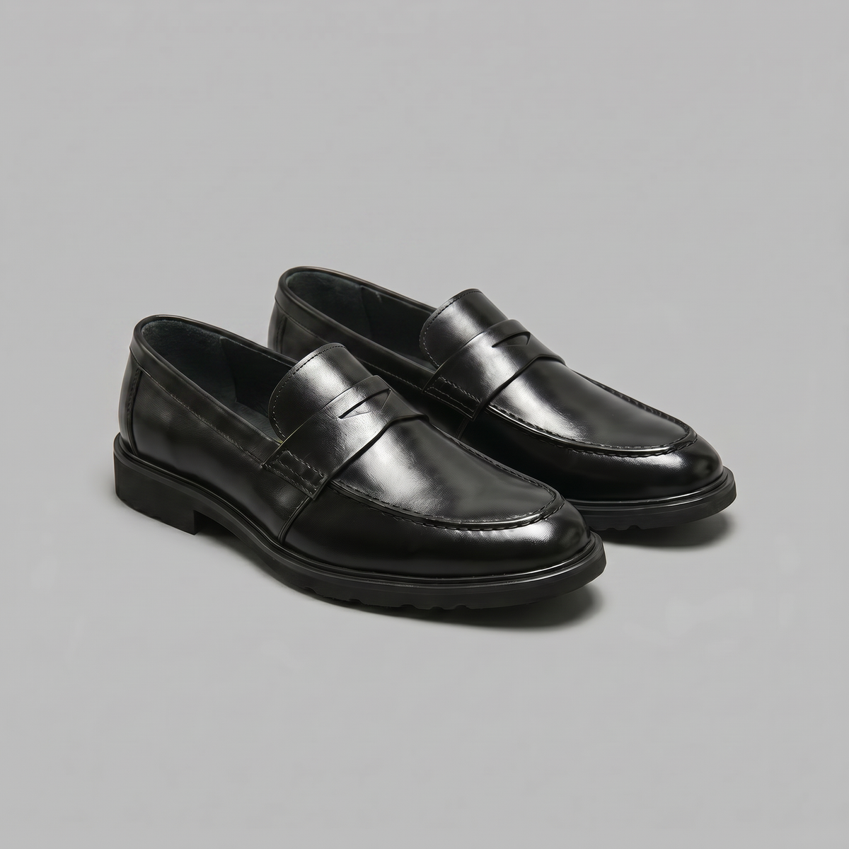 Mocassini Uomo Penny Effetto Pelle Suola Chunky