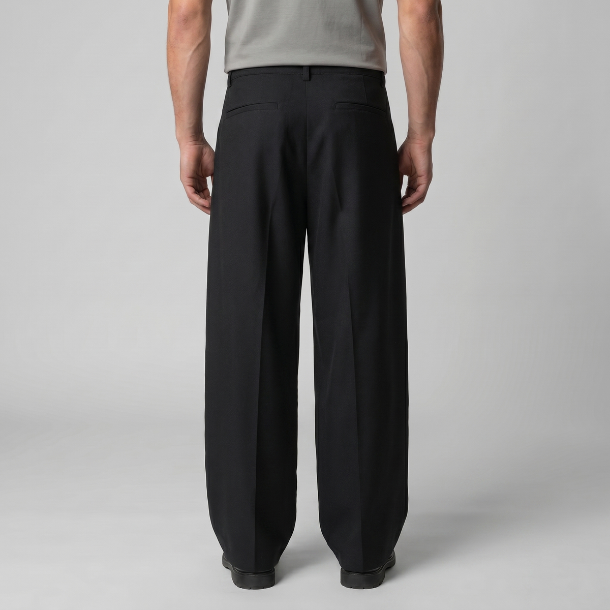 Pantaloni Uomo Sartoriali Gamba Ampia con Pince