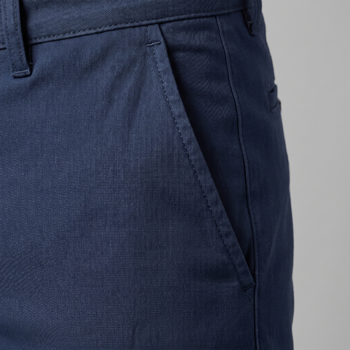 Pantaloni Chino Uomo Gamba Dritta in Misto Cotone