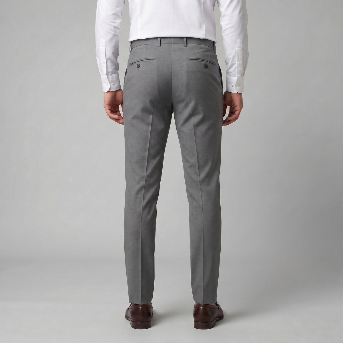 Pantaloni Chino Uomo Gamba Dritta in Misto Cotone