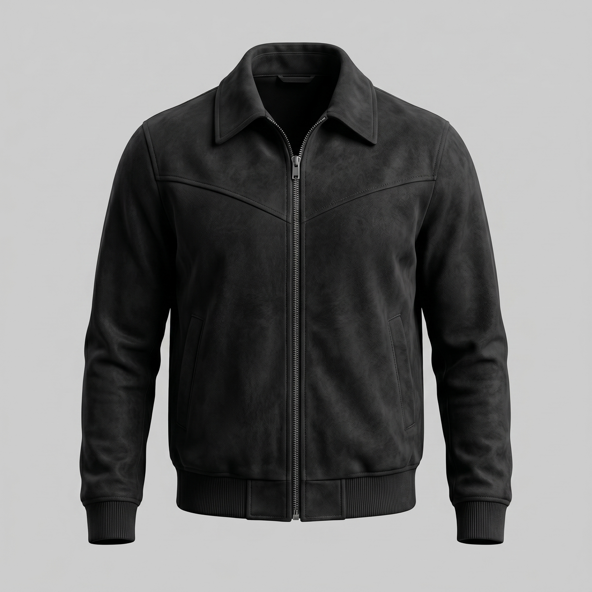 Giacca Harrington Bomber Uomo in Camoscio