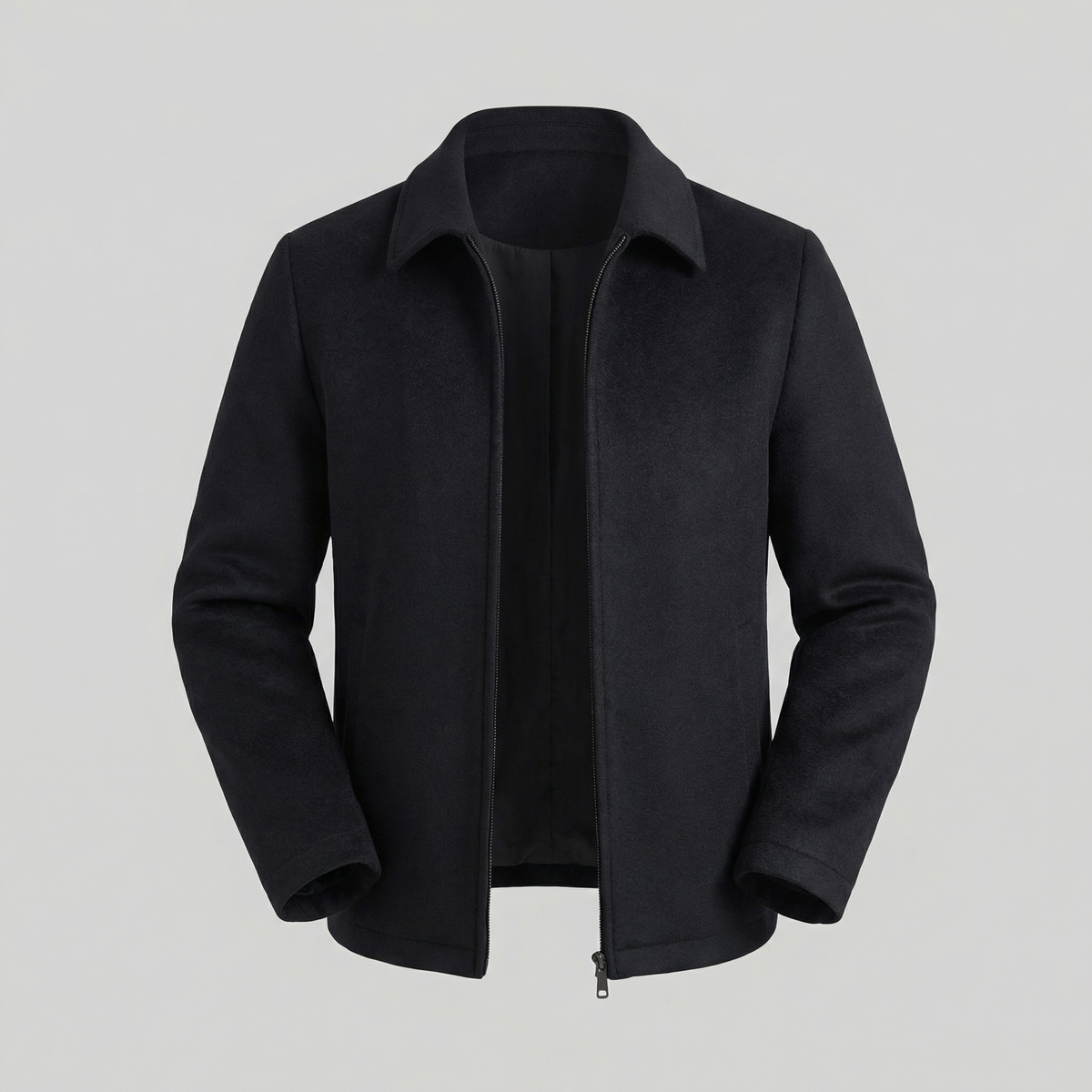 Giacca Uomo in Misto Lana Minimal con Zip