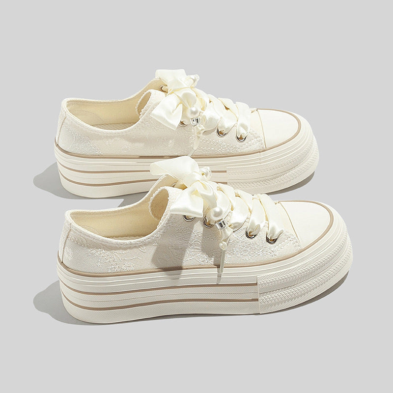 Helviana™ | Sneakers Platform da Donna con Lacci in Raso