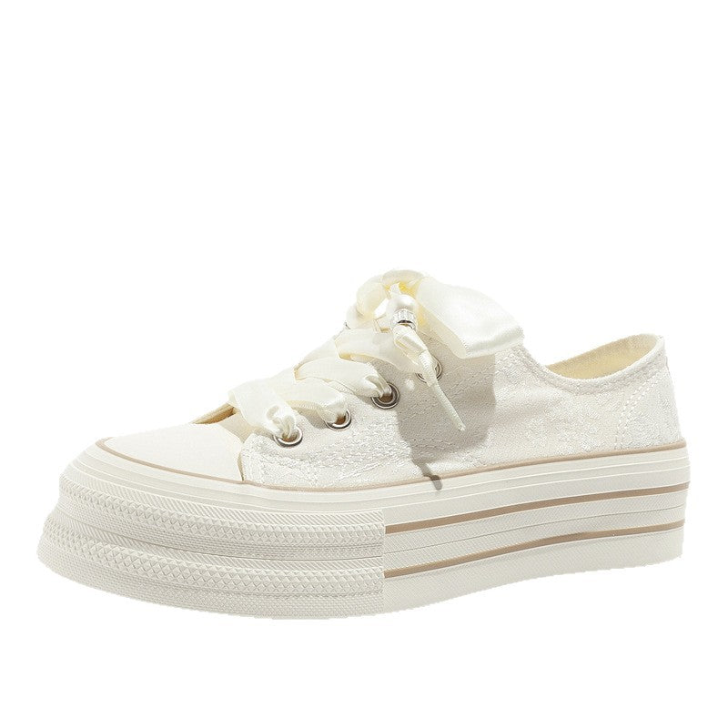 Helviana™ | Sneakers Platform da Donna con Lacci in Raso