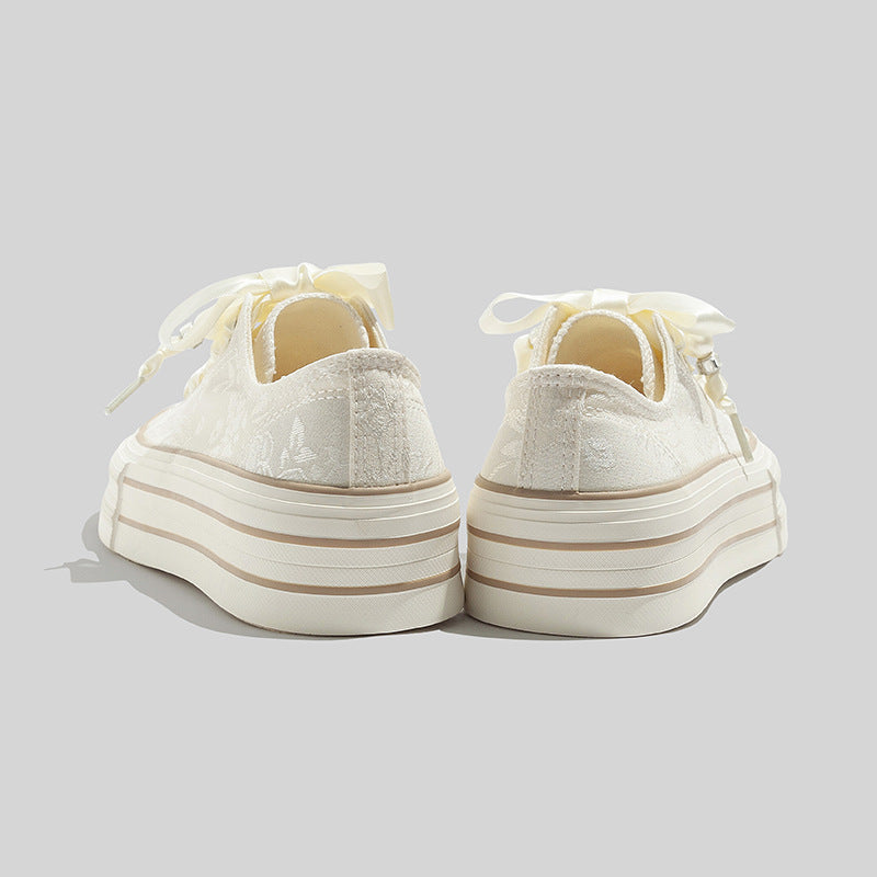 Helviana™ | Sneakers Platform da Donna con Lacci in Raso