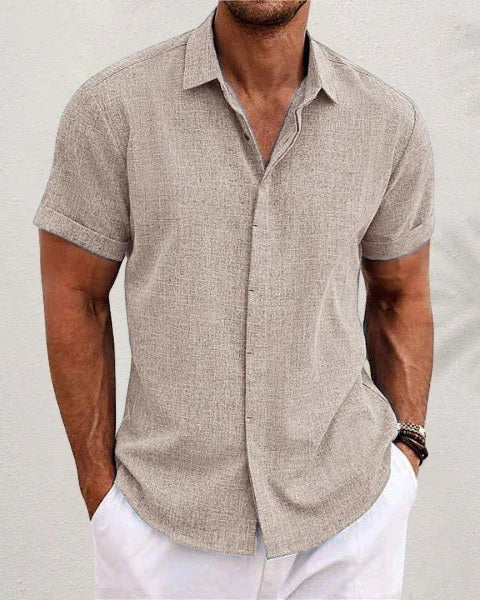 Camicia Uomo a Maniche Corte Morbida Leggera Estiva