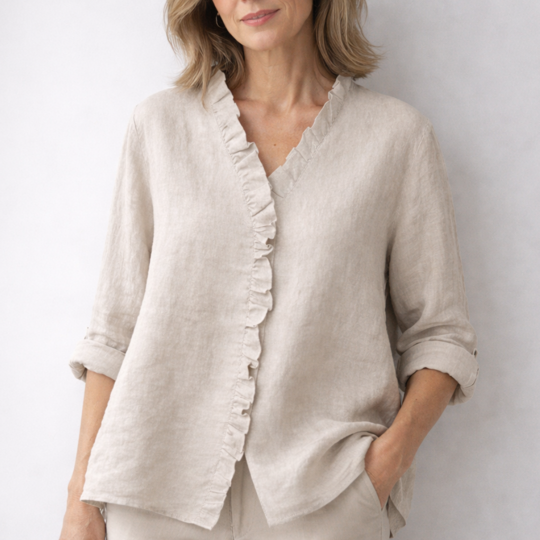 Raffaella | Camicia Elegante con Balze