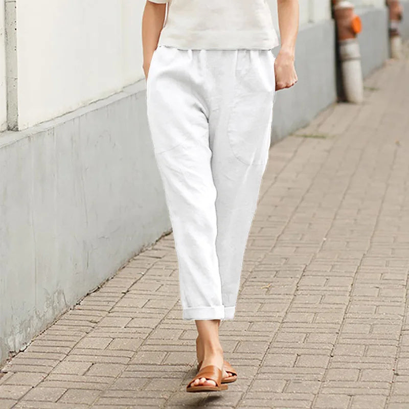 Kriza - Pantaloni a Gamba Larga con Tasche