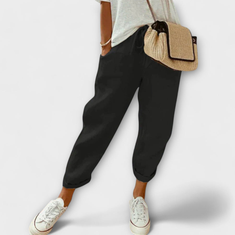Pantaloni in Lino Relaxed Ruby™