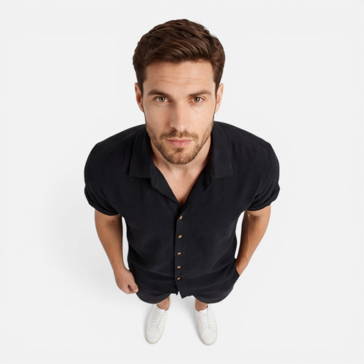Completo Uomo Camicia e Shorts Leggero Estivo Co-Ord