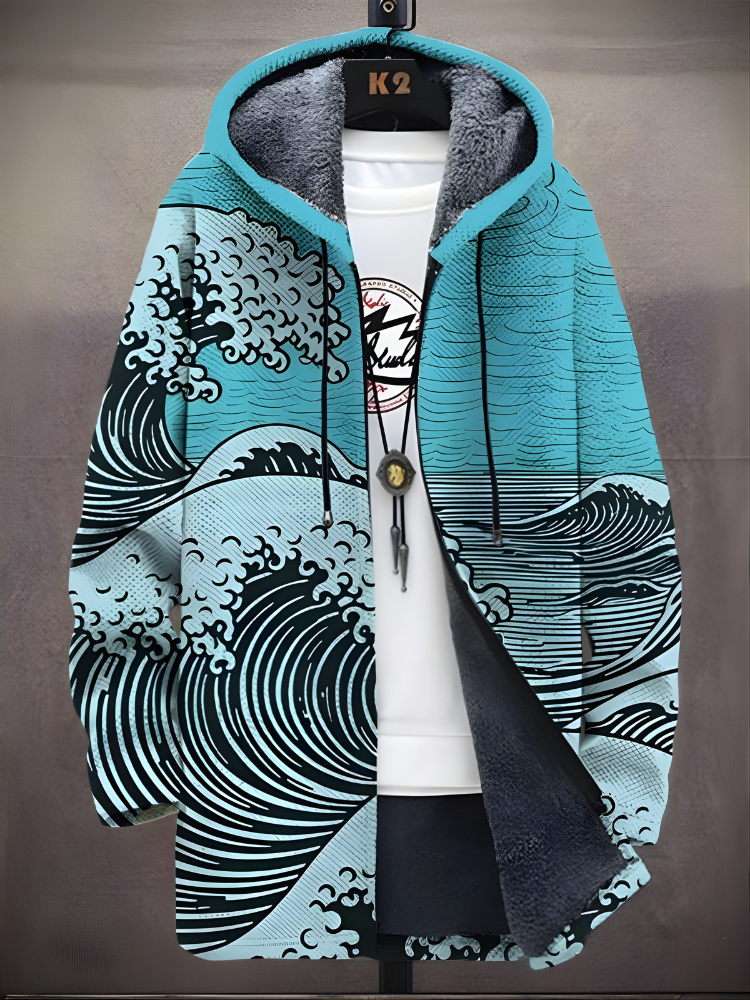Xavier™ - Felpa con zip ispirata all'arte di lusso
