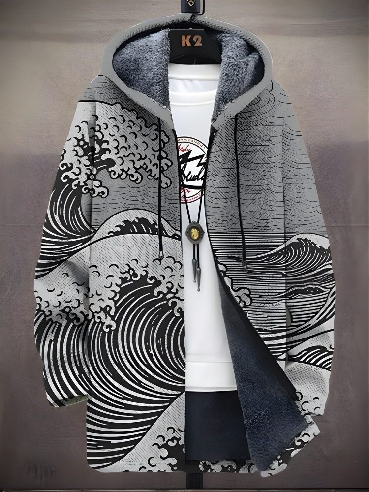 Xavier™ - Felpa con zip ispirata all'arte di lusso