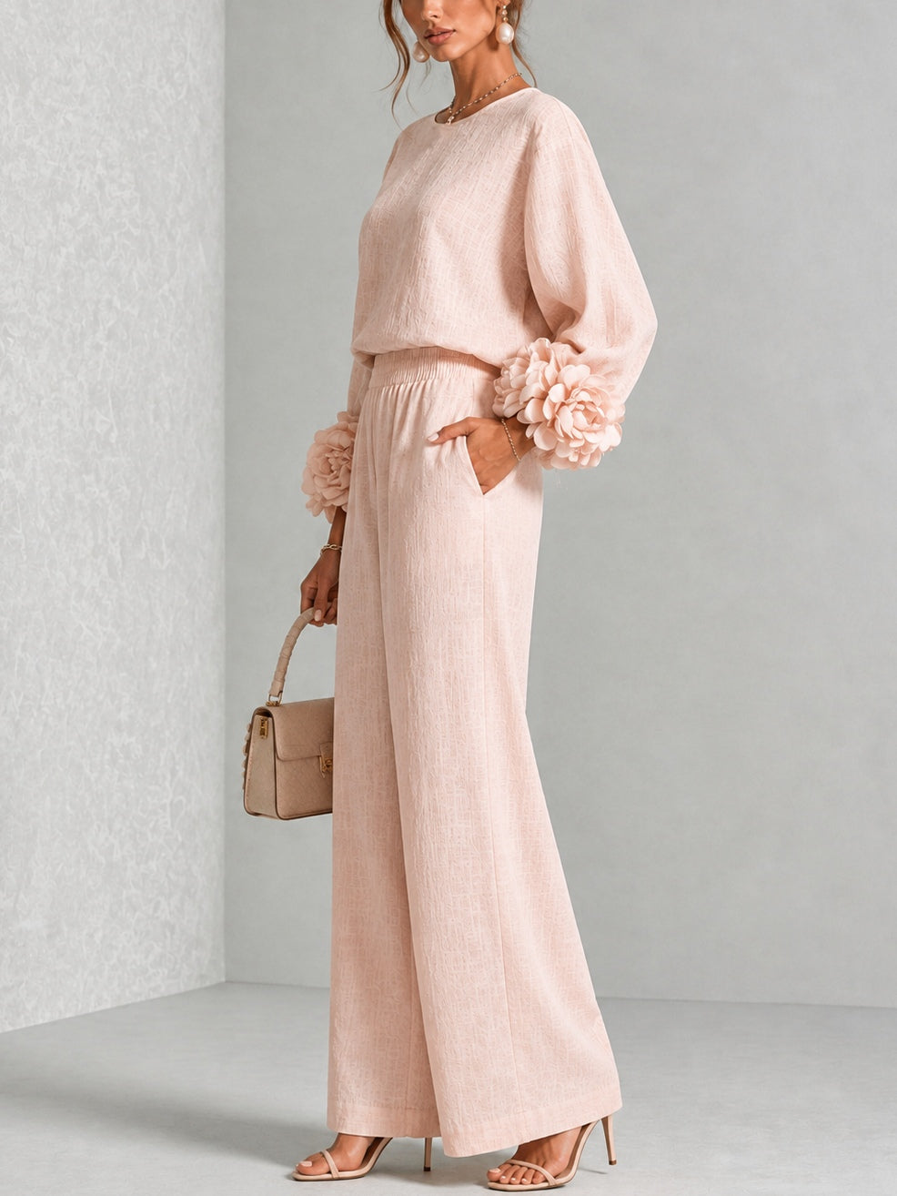 Rosalie | Set In Due Pezzi Con Polsini Floreali