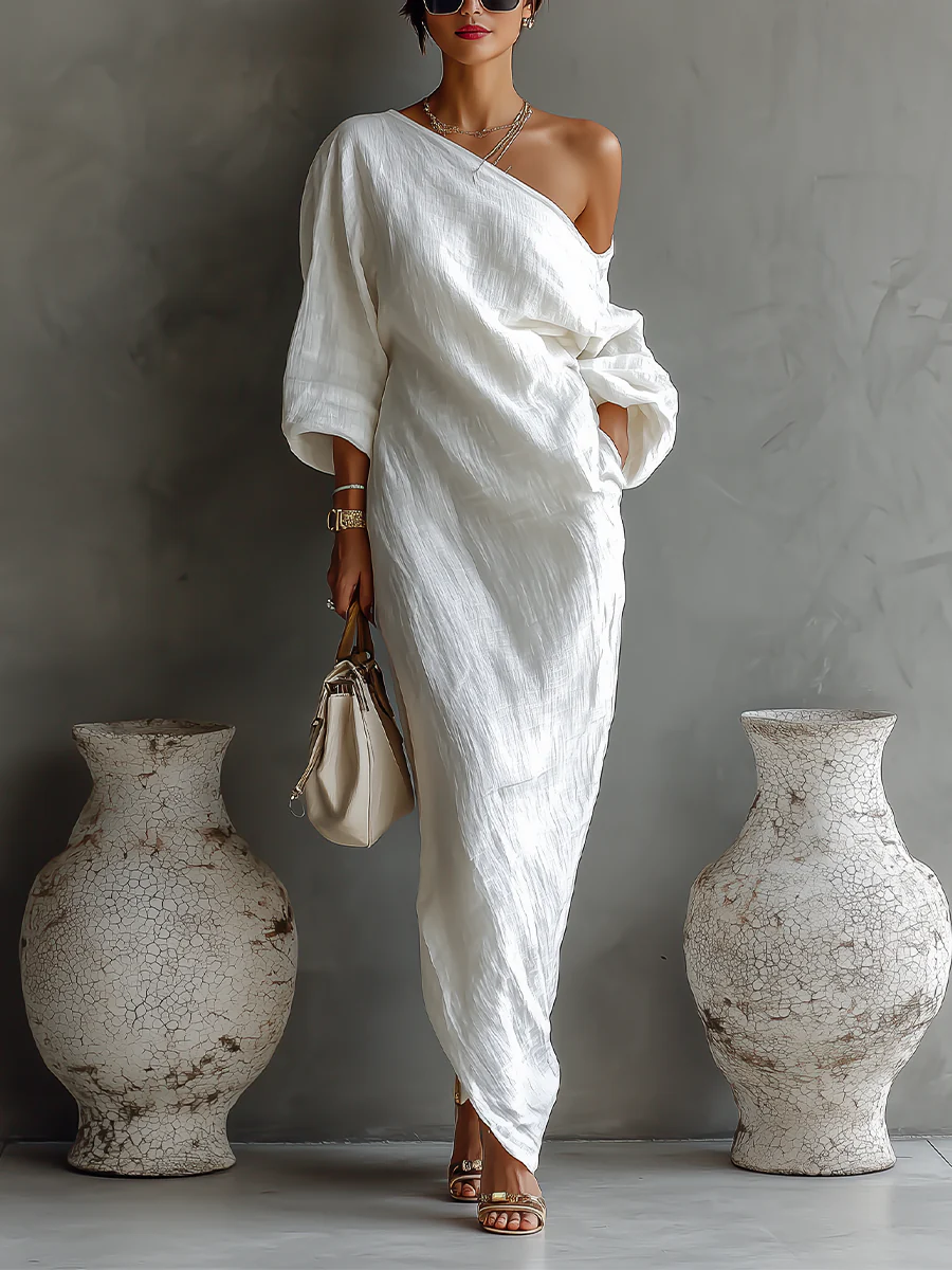Elise™ | Abito maxi asimmetrico ed elegante