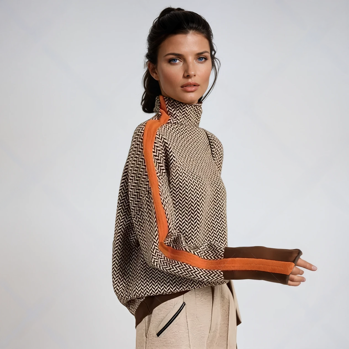 Alma™ | Maglione a righe con colletto polo