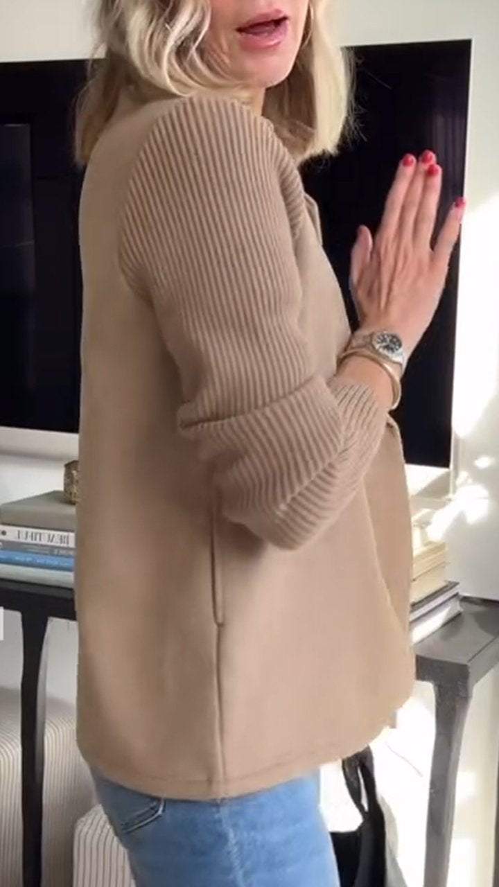 Camryn™ Blazer Elegante con Maniche in Maglia