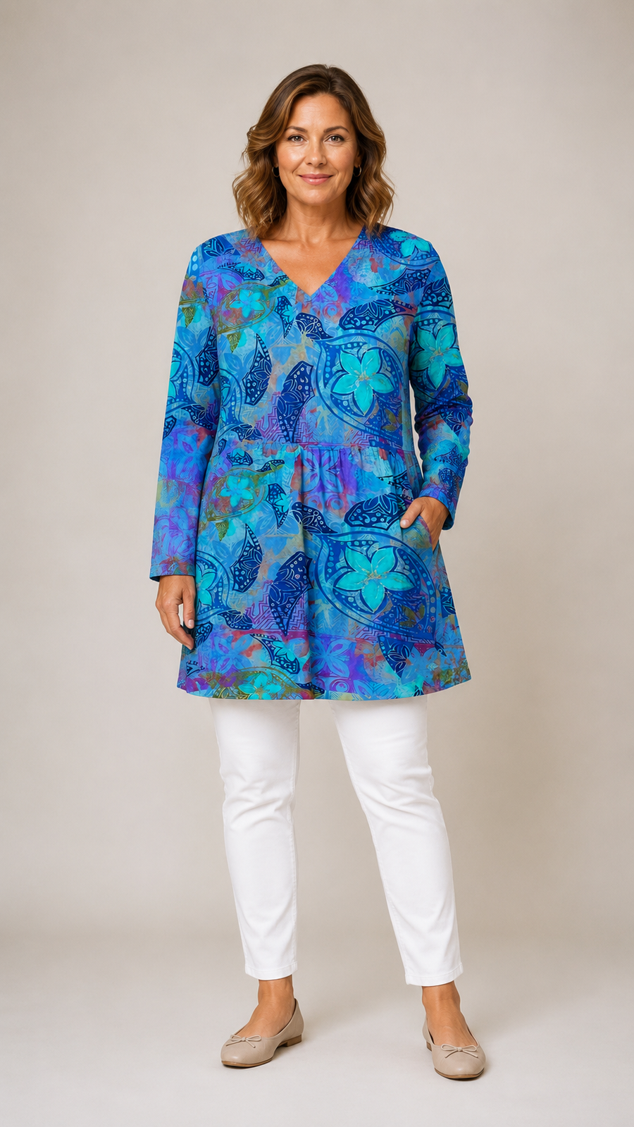Aprile | Blusa Lunga con Scollatura a V