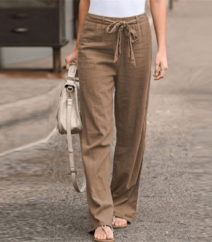 Joleen - Pantaloni Relaxed da Donna con Coulisse e Vita Elasticizzata