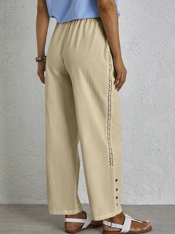 Shania - Pantaloni Relaxed con Bottoni