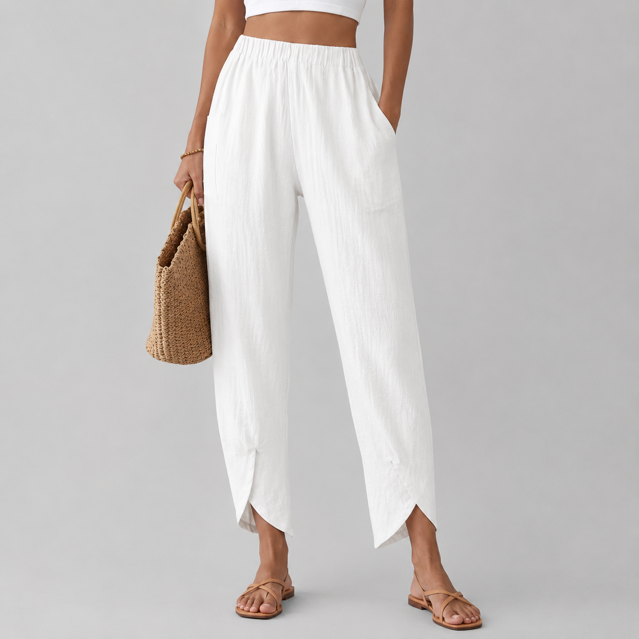 Essari - Pantaloni con Orlo Grezzo