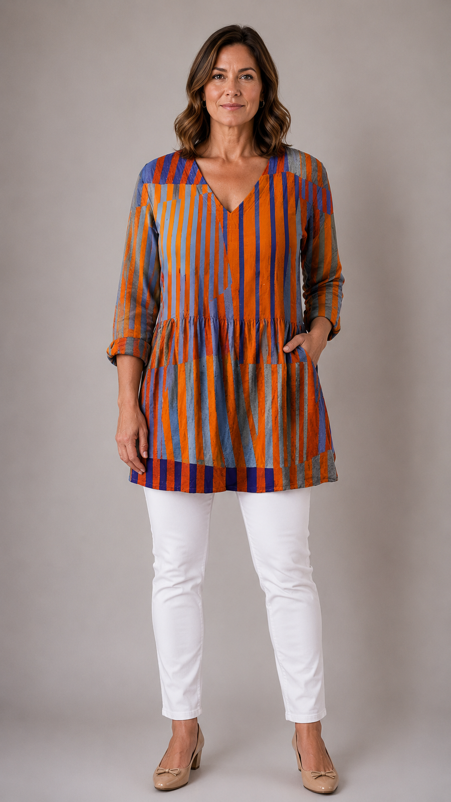 Amaia | Blusa Lunga con Scollatura a V
