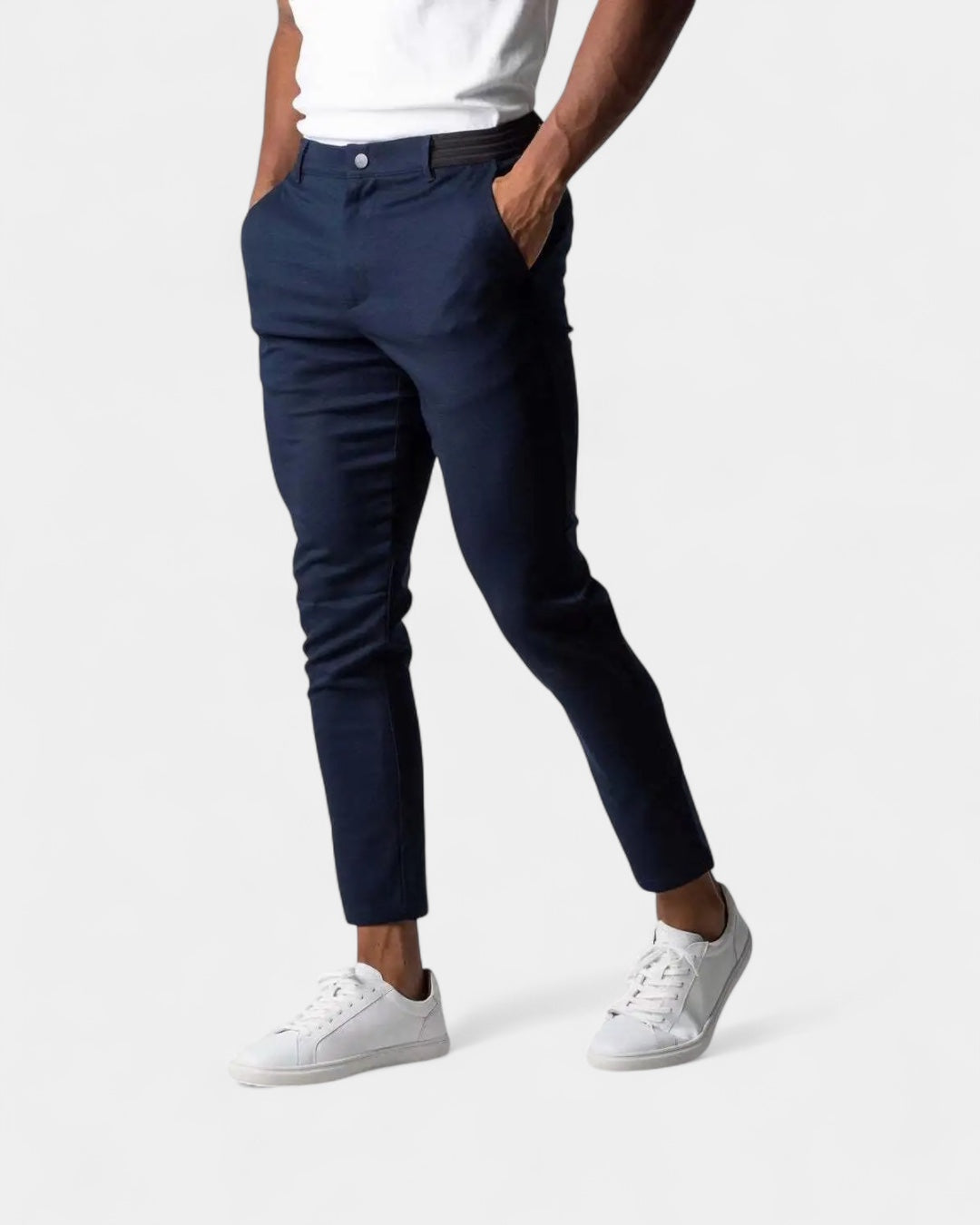 Pantaloni Uomo Eleganti Stretch Gamba Affusolata Comodi