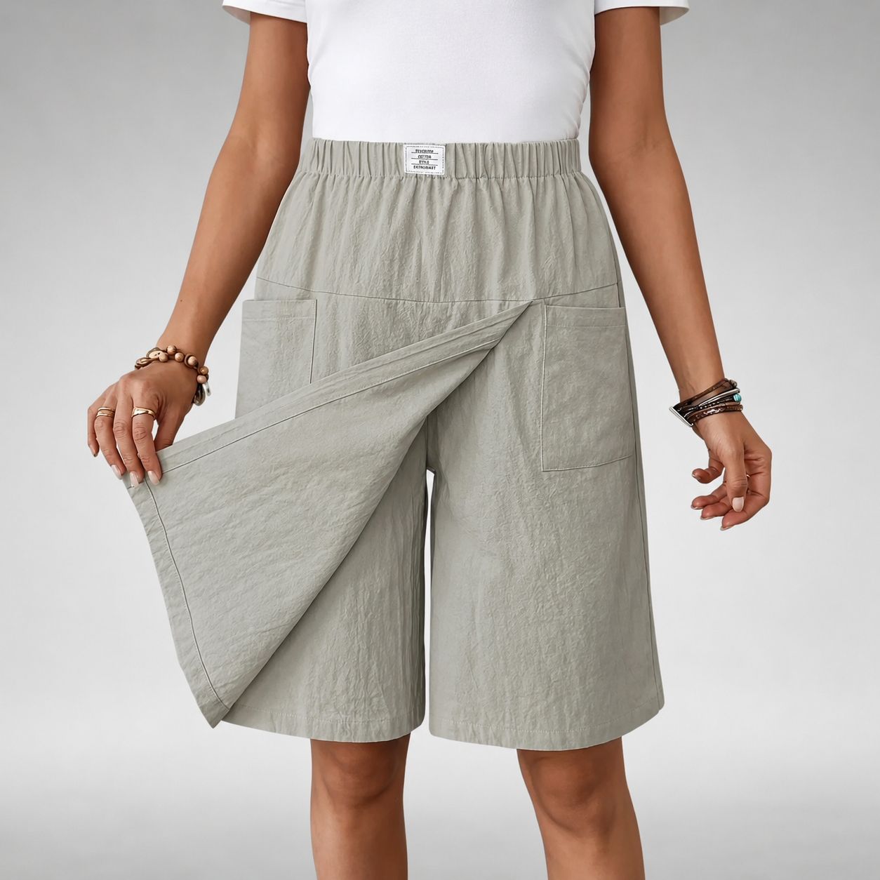 Giovanna | Pantaloni Corti a Vita Alta Comfort