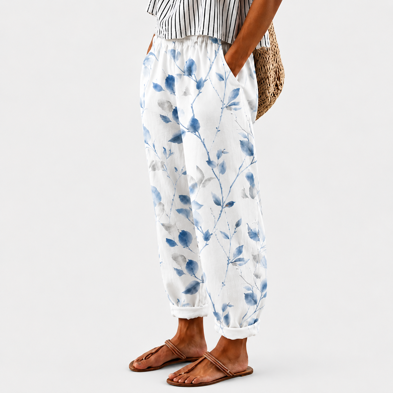 Pantaloni Comfort Blue Willow