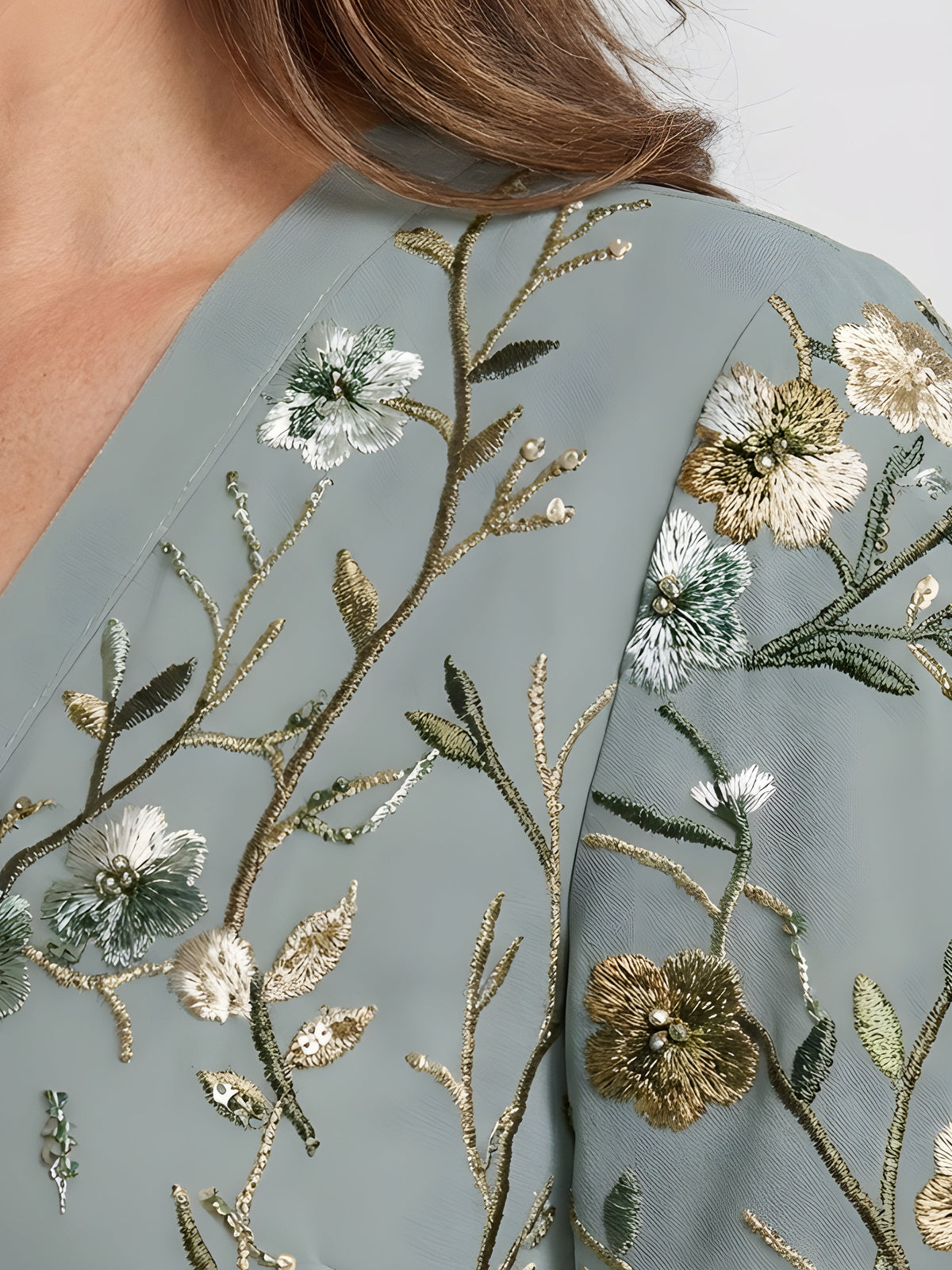 Amber | Abito Maxi Floreale con Scollatura a V