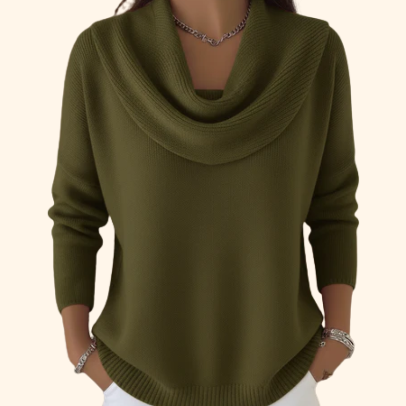 Marie™ | Elegante Maglione a Collo Cowl