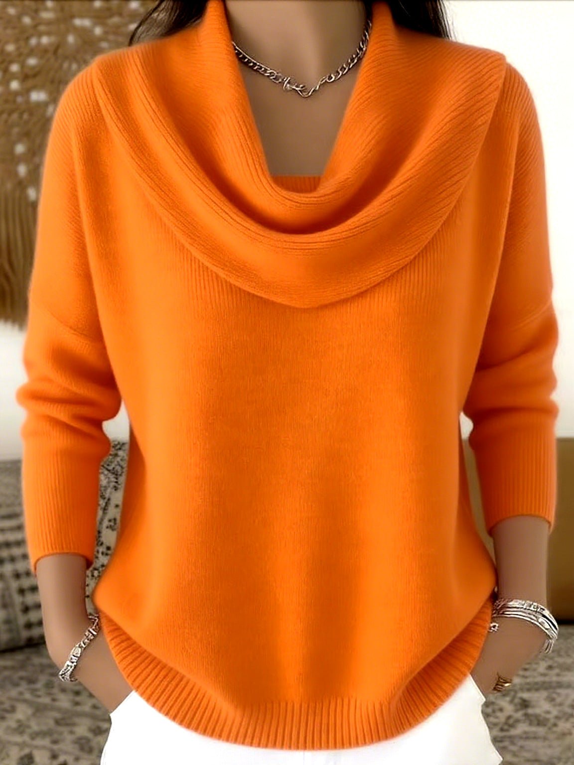 Marie™ | Elegante Maglione a Collo Cowl