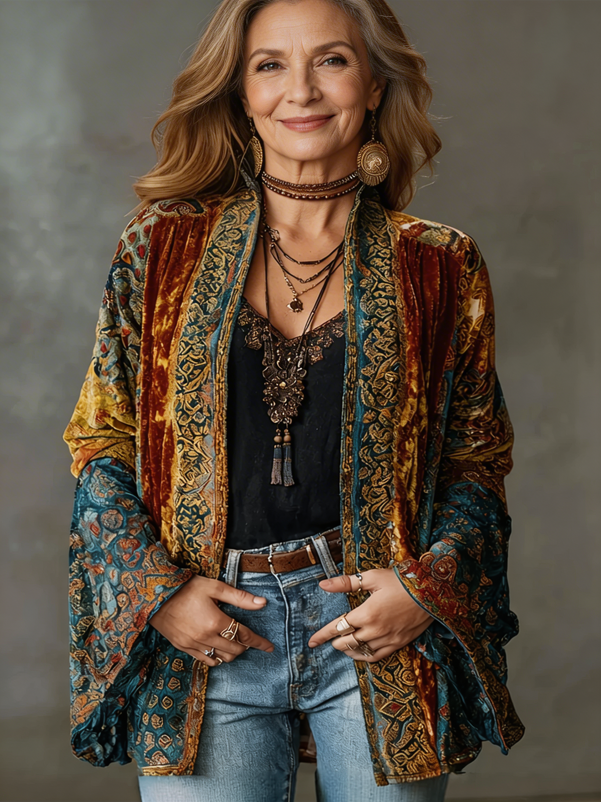 Darcy™ Kimono Cardigan Ricamato Boho