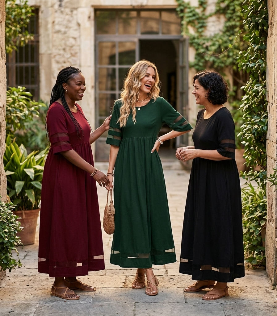 Louise | Abito Midi Flattering