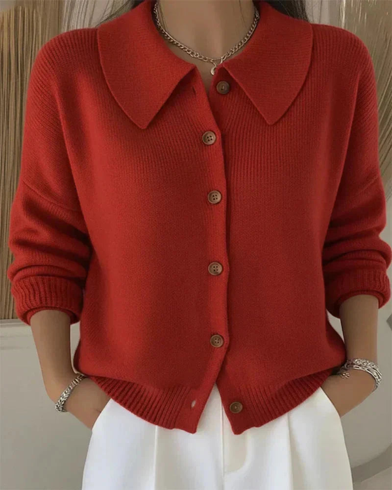 Amara™ | Cardigan in Maglia Classico con Collo