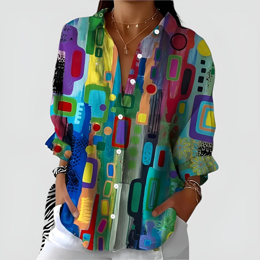 Everly™ - Blusa con Motivo Geometrico