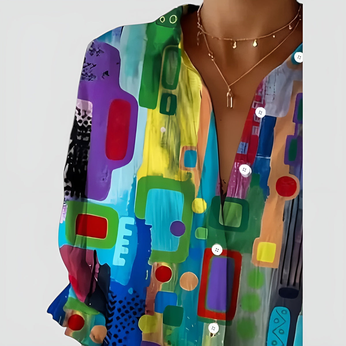 Everly™ - Blusa con Motivo Geometrico