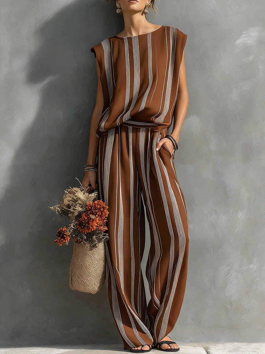 Alessia | Set elegante due pezzi a righe