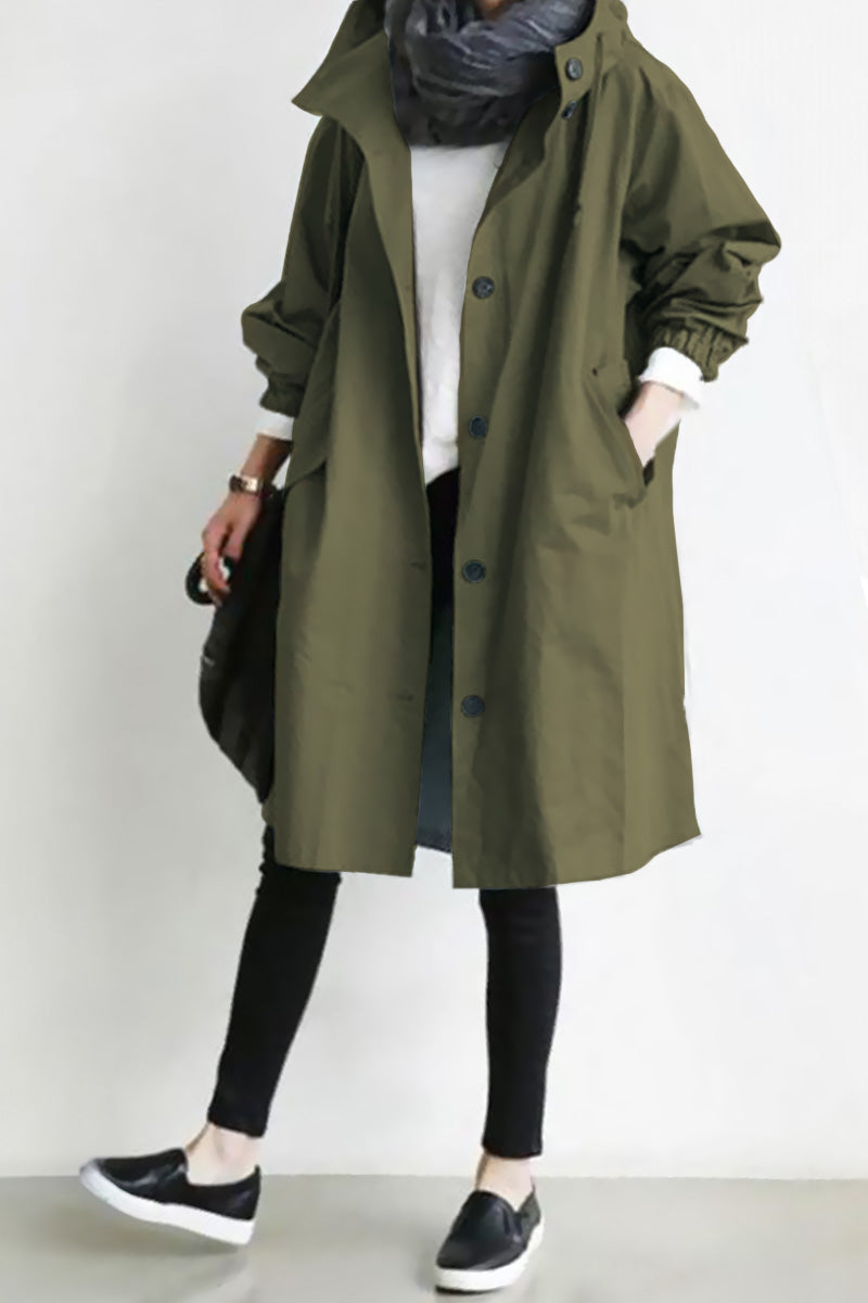 Rachel™ Water-Resistant Oversized Hooded Windbreaker
